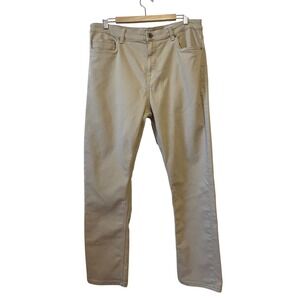 The Perfect Jean Men's Pants 36x30 Khaki Tan Denkhaki Slim Thick Stretch Preppy
